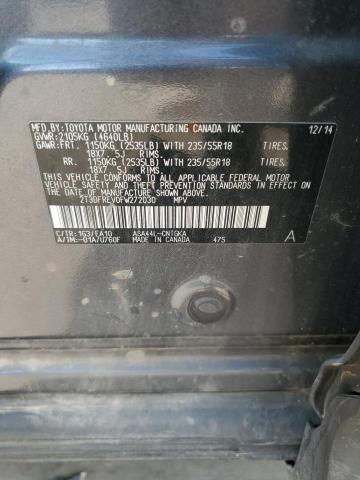 2015 TOYOTA RAV4 LIMITED 2T3DFREV0FW272030