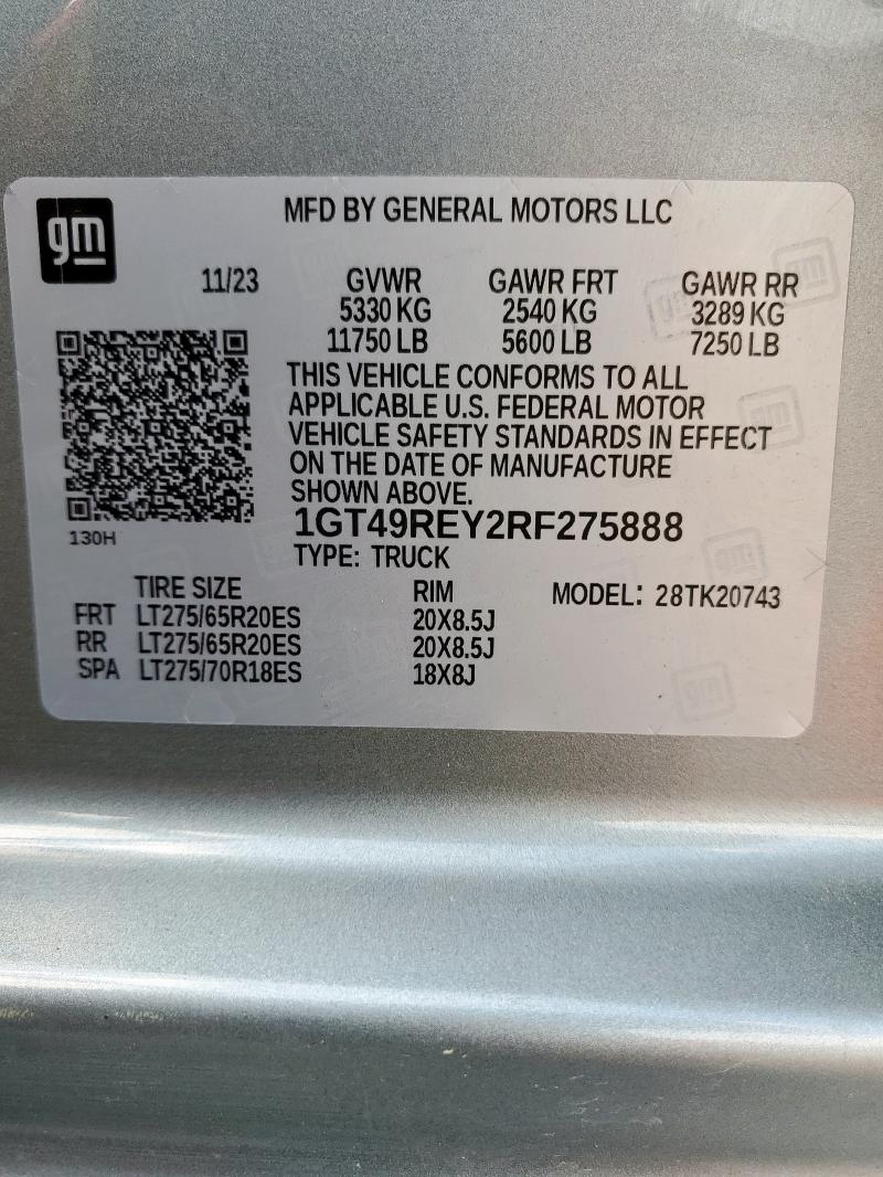 2024 GMC SIERRA K2500 DENALI 1GT49REY2RF275888