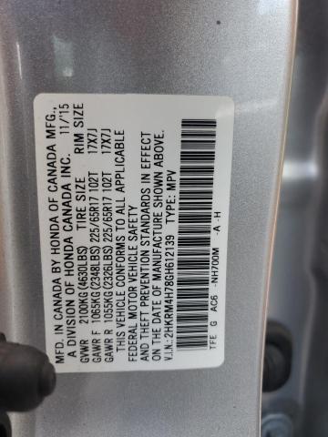 2016 HONDA CR-V EXL 2HKRM4H78GH612139