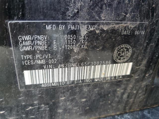 2015 SUBARU LEGACY 2.5 4S3BNCL65F3002586