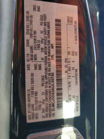 2019 LINCOLN MKC RESERVE 5LMCJ3D93KUL50750