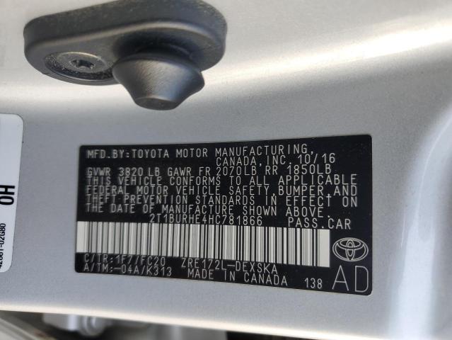 2017 TOYOTA COROLLA L - 2T1BURHE4HC781866