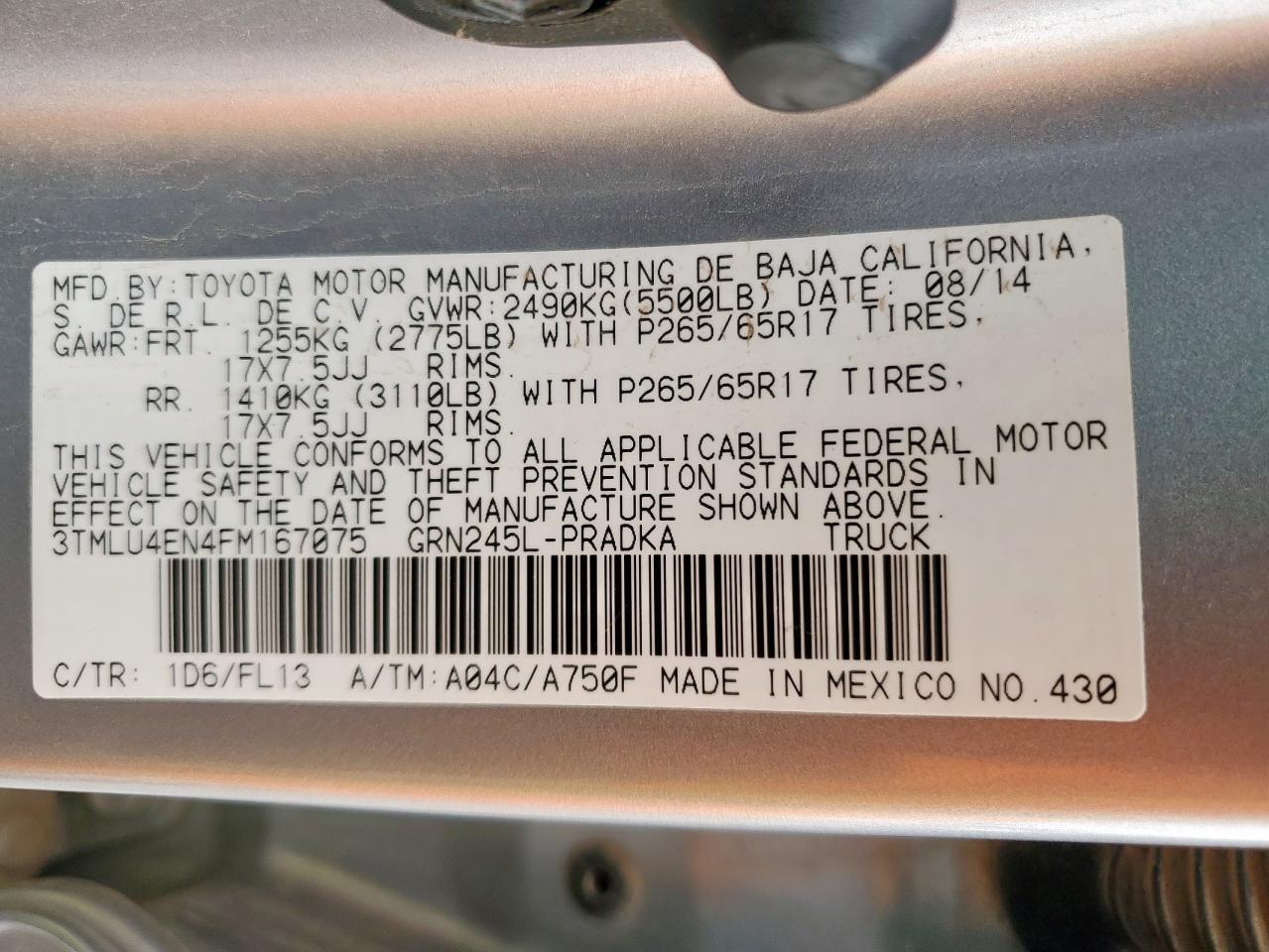 TOYOTA TACOMA DOUBLE CAB