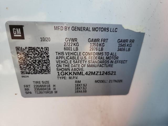 2021 GMC ACADIA SLT - 1GKKNML42MZ124521
