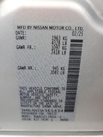 2025 NISSAN ALTIMA SV 1N4BL4DV2SN365434