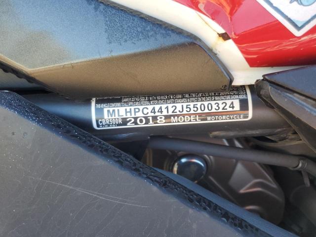 2018 HONDA CBR500 R MLHPC4412J5500324