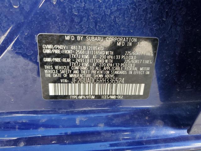 2024 SUBARU CROSSTREK JF2GUADC6RH336524