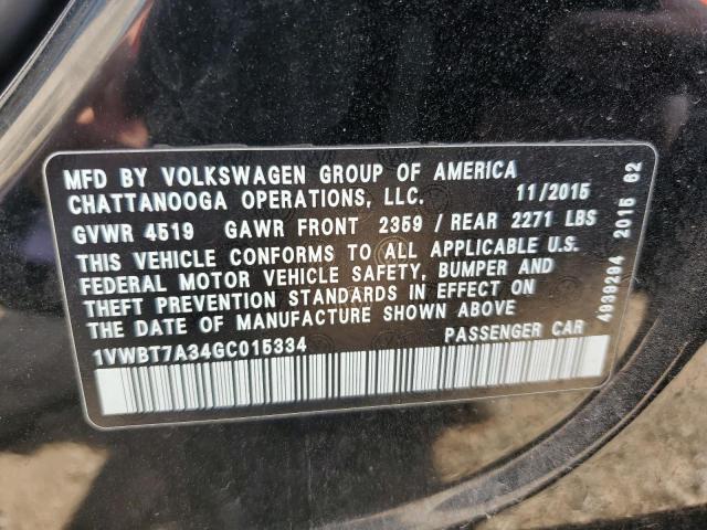 2016 VOLKSWAGEN PASSAT SE - 1VWBT7A34GC015334