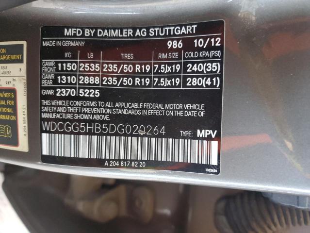 2013 MERCEDES-BENZ GLK 350 - WDCGG5HB5DG020264
