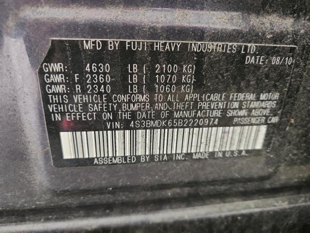 2011 SUBARU LEGACY 3.6 - 4S3BMDK65B2220974
