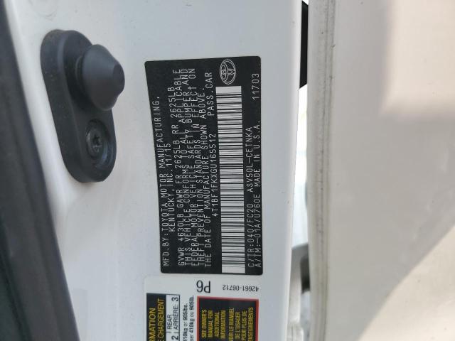 2016 TOYOTA CAMRY LE 4T1BF1FKXGU165512