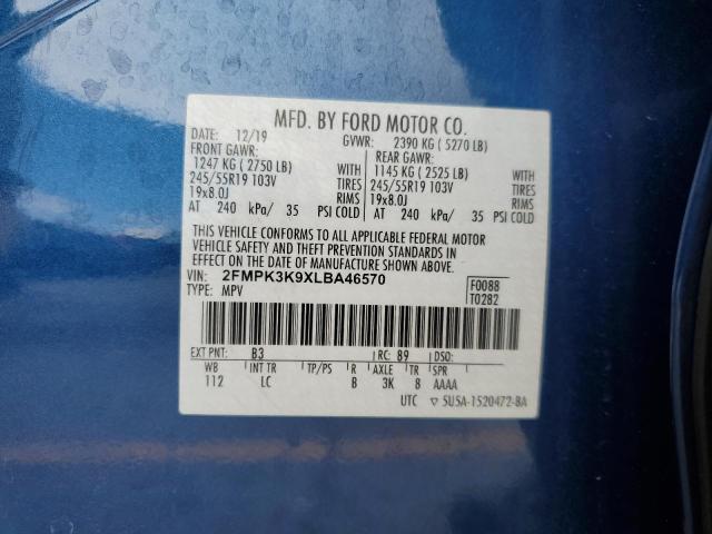 2020 FORD EDGE TITAN 2FMPK3K9XLBA46570