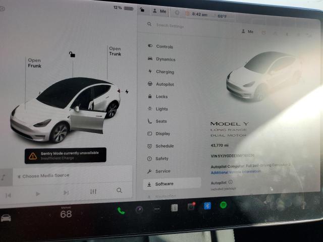 2021 TESLA MODEL Y 5YJYGDEEXMF161036