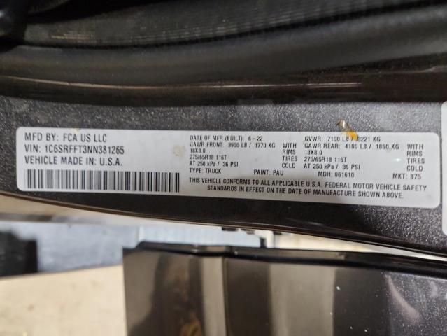 2022 RAM 1500 BIG HORN/LONE STAR #3282508862