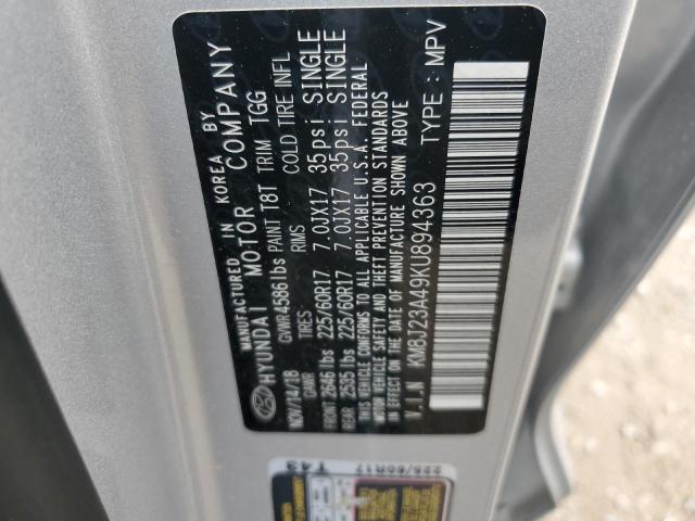 2019 HYUNDAI TUCSON SE KM8J23A49KU894363