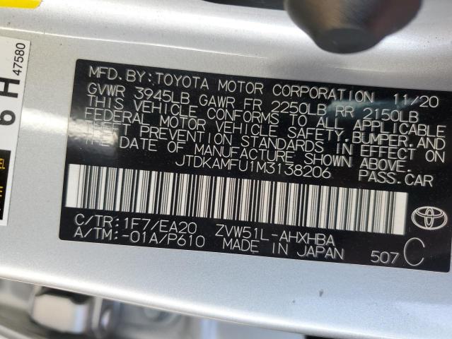 2021 TOYOTA PRIUS SPEC JTDKAMFU1M3138206