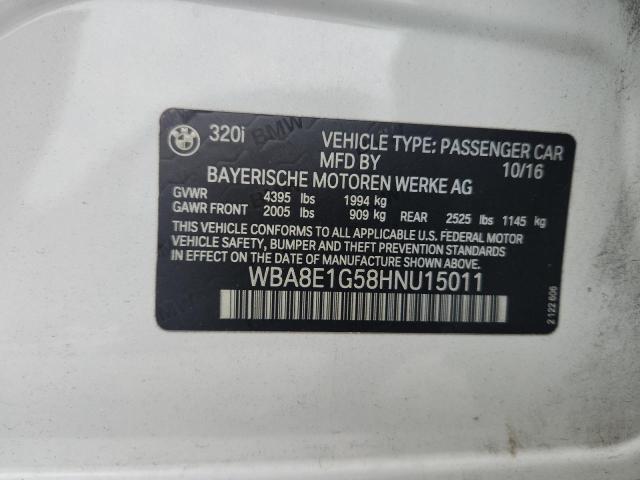2017 BMW 320 I WBA8E1G58HNU15011