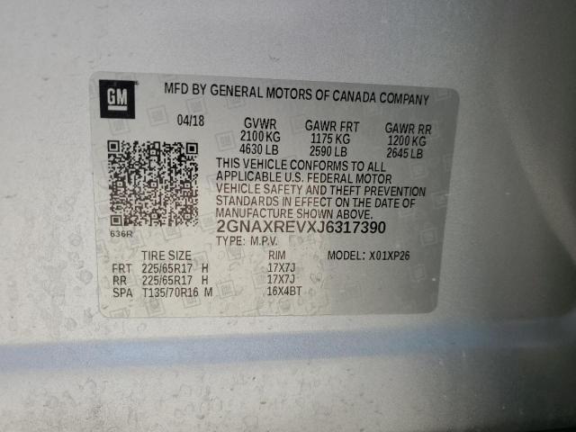 2018 CHEVROLET EQUINOX LS - 2GNAXREVXJ6317390