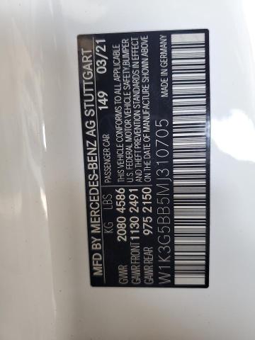 2021 MERCEDES-BENZ A 35 AMG W1K3G5BB5MJ310705