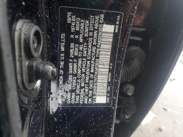 2017 HONDA CIVIC EXL SHHFK7H77HU403032