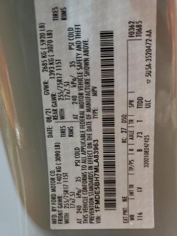 2021 FORD BRONCO BAS - 1FMDE5BH7MLA83963