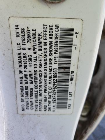 2015 HONDA CIVIC LX 19XFB2F52FE210960