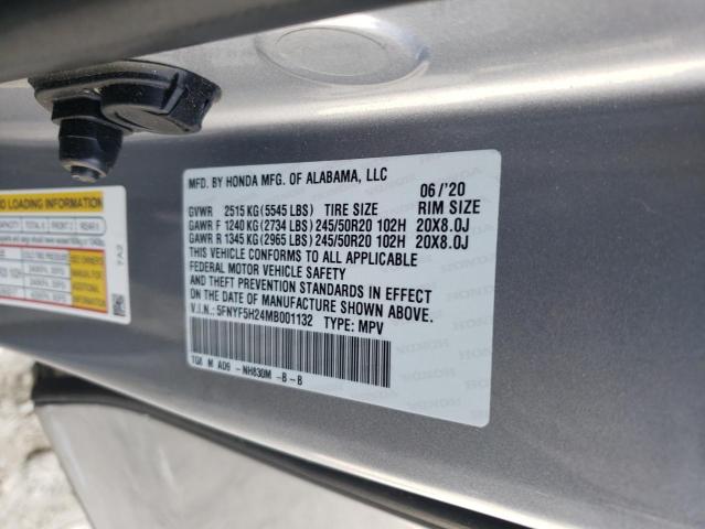 2021 HONDA PILOT SE - 5FNYF5H24MB001132