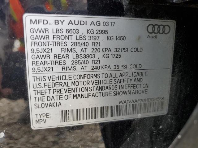 2017 AUDI Q7 PRESTIG WA1VAAF70HD051588