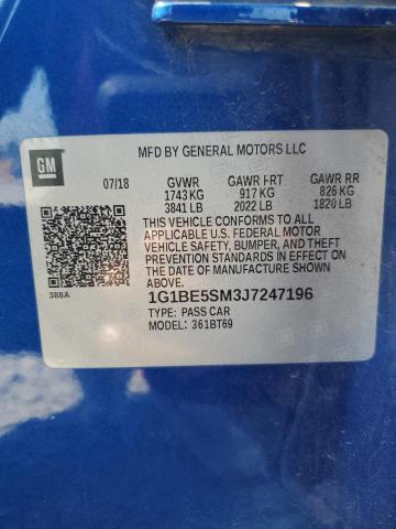 2018 CHEVROLET CRUZE LT 1G1BE5SM3J7247196