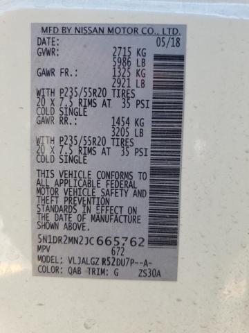 2018 NISSAN PATHFINDER 5N1DR2MN2JC665762