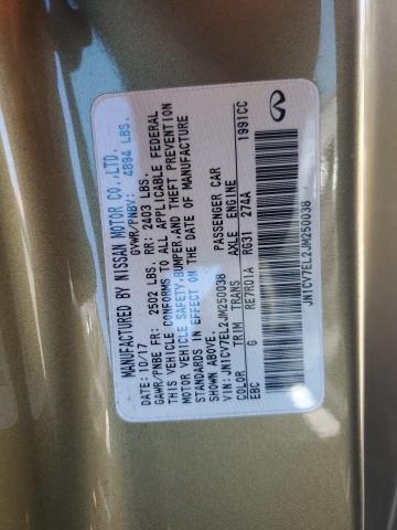 2018 INFINITI Q60 PURE JN1CV7EL2JM250038