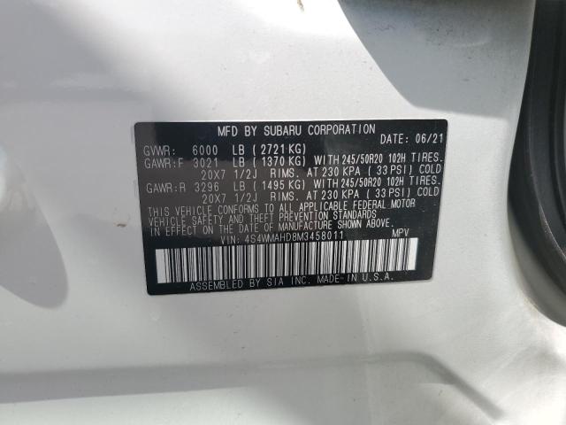2021 SUBARU ASCENT PREMIUM 4S4WMAHD8M3458011