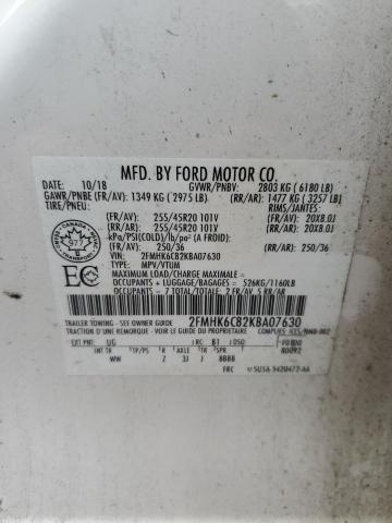 2019 FORD FLEX SEL 2FMHK6C82KBA07630