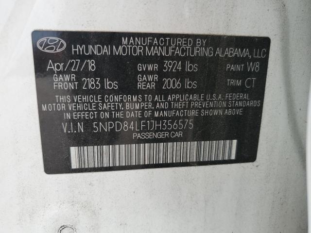 2018 HYUNDAI ELANTRA SE - 5NPD84LF1JH356575