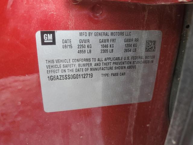 2016 CADILLAC CTS PREMIU 1G6AZ5SS0G0112719