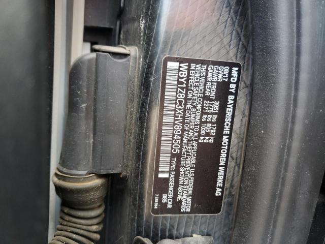 2017 BMW I3 REX WBY1Z8C3XHV894505