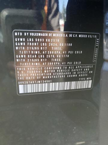 2018 VOLKSWAGEN TIGUAN SE 3VV2B7AX7JM134561