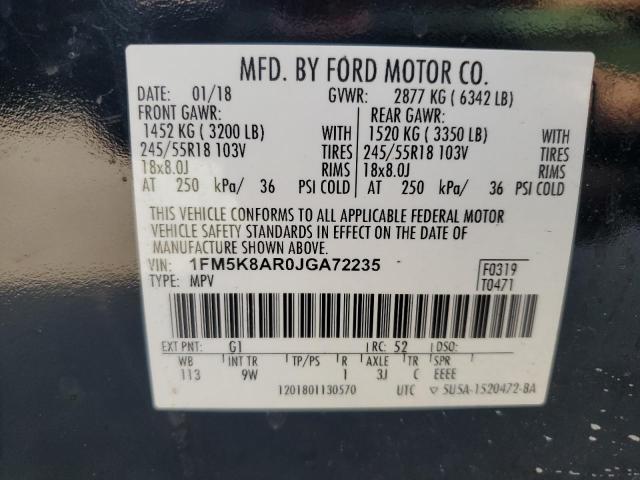 2018 FORD EXPLORER P 1FM5K8AR0JGA72235