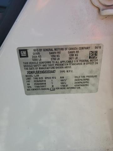 2016 CHEVROLET EQUINOX LTZ - 2GNFLGE39G6333447