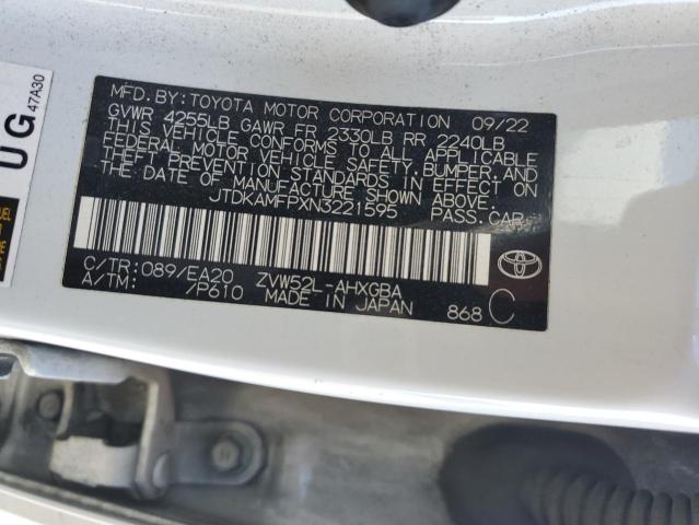 2022 TOYOTA PRIUS PRIME LE JTDKAMFPXN3221595