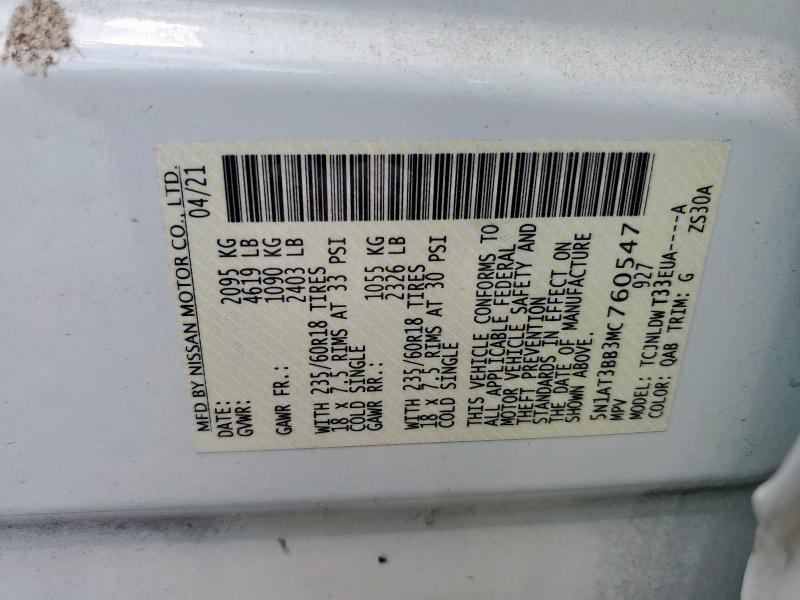 2021 NISSAN ROGUE SV - 5N1AT3BB3MC760547