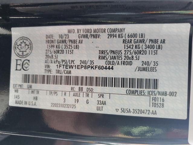 2023 FORD F150 SUPERCREW - 1FTEW1EP8PKF60444