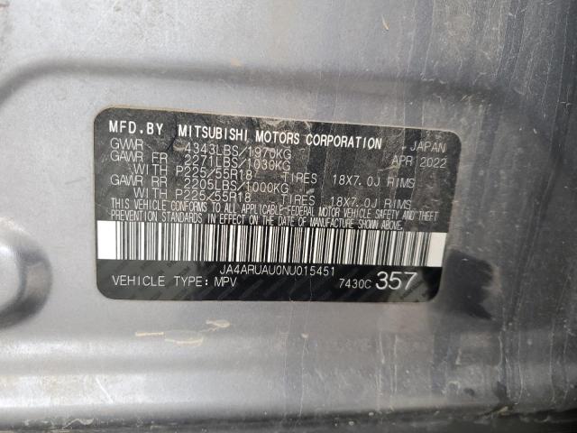 2022 MITSUBISHI OUTLANDER SPORT ES - JA4ARUAU0NU015451