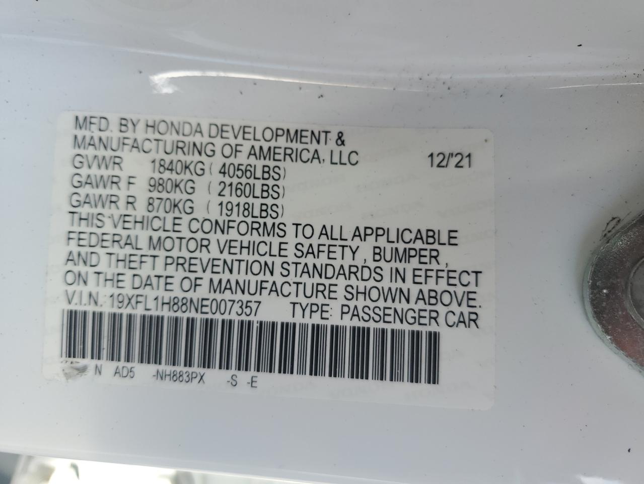 HONDA CIVIC SPORT TOURING