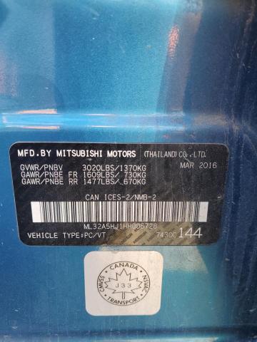 2017 MITSUBISHI MIRAGE GT ML32A5HJ1HH006728