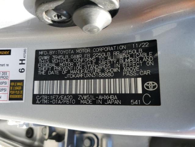 2022 TOYOTA PRIUS NIGHT SHADE JTDKAMFUXN3188880