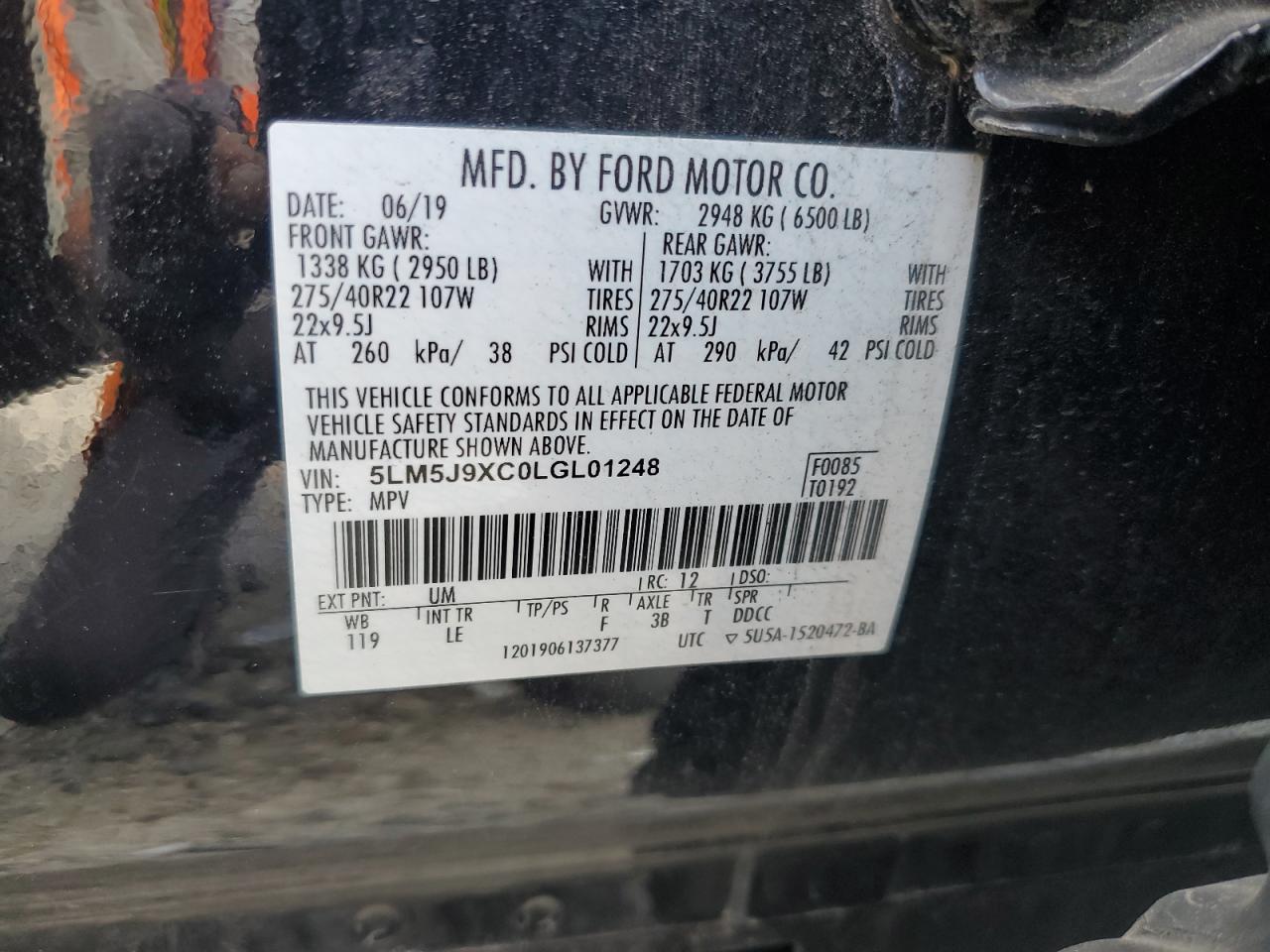 LINCOLN AVIATOR BLACK LABEL