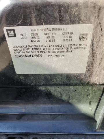 2015 CHEVROLET CRUZE LT 1G1PC5SB9F7289227