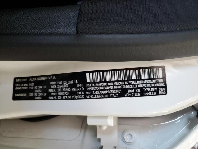 2022 ALFA ROMEO STELVIO TI ZASPAKBN1N7D37461