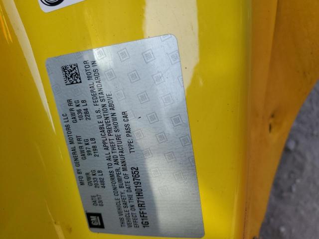 2017 CHEVROLET CAMARO SS - 1G1FF1R71H0197652